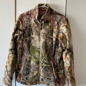 Cabela's women's ZONZ Woodlands OutfitHer camo zip up jacket size S/P